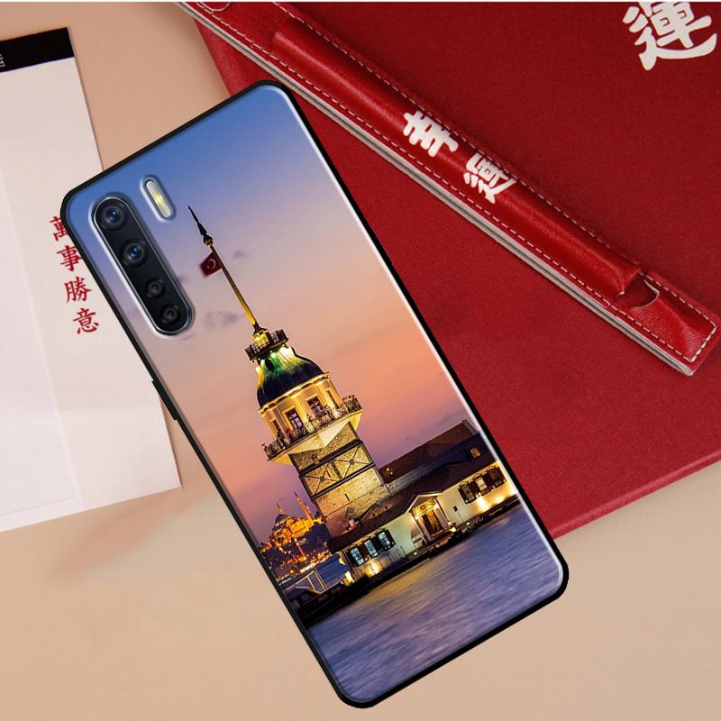 Турция Стамбул Пейзаж Чехол для Oppo A60 A98 A58 A78 A18 A38 A80 A40 A77 A57 A17 A74 A54 A94 A96 A76 A16 A15 A5 Pro