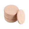 10pcs Unfinished Natural Wood Round Disc Natural Beech Wood Round Slice Blank Wood Pieces  Handwork