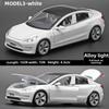 1:32 Tesla Model 3 Alloy Toy Car with Light & Sound Effects, Pull-Back Action.