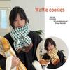 Mint Chocolate Soft Scarf – Cozy & Cute Waffle Pattern for Fall/Winter Women