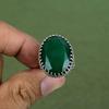 Кольцо с ограненным замбийским изумрудом Кольцо из стерлингового серебра 925 пробы Элегантное ювелирное изделие Кольцо с натуральным драгоценным камнем Кольцо ручной работы Подарки для нее Доступно в размерах колец