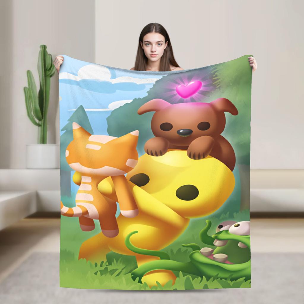 Wobbly Life Gaming Funny Blanket  Warm Funny Plush Throw Blanket For Child Couch Bed Flannel Bedspread Bed Cover