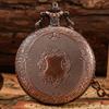 Stylish Red Bronze Quartz Pocket Watch Pendant for Men Women Digital Pocket Watch for Boys Girls Vintage Pocket Watch Gift for Dads