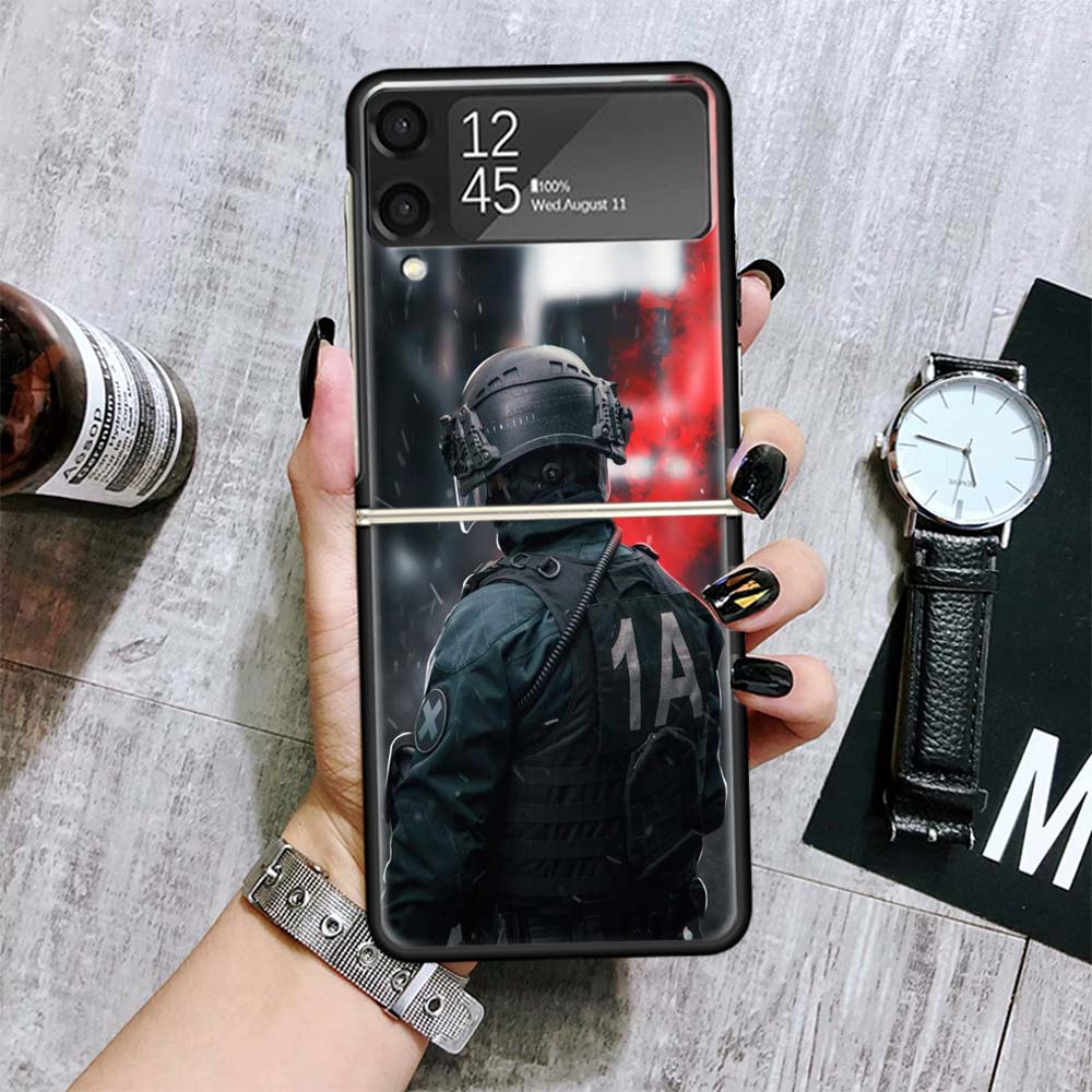 Полиция SWAT ФБР Чехлы Для Samsung Galaxy Z Flip 4 5 6 7 3 Z Flip7 Flip6 Flip4 Flip5 Flip3 5G Жесткий Ударопрочный Чехол Fundas Galaxy