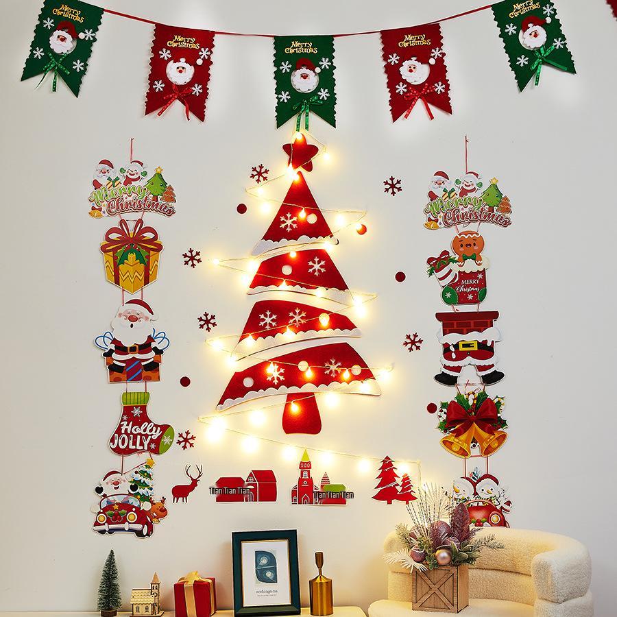 Старик Снеговик Деревянная Лестница и Буквенная Вывеска Рождественские Елочные Украшения для Украшения Двери и Окна