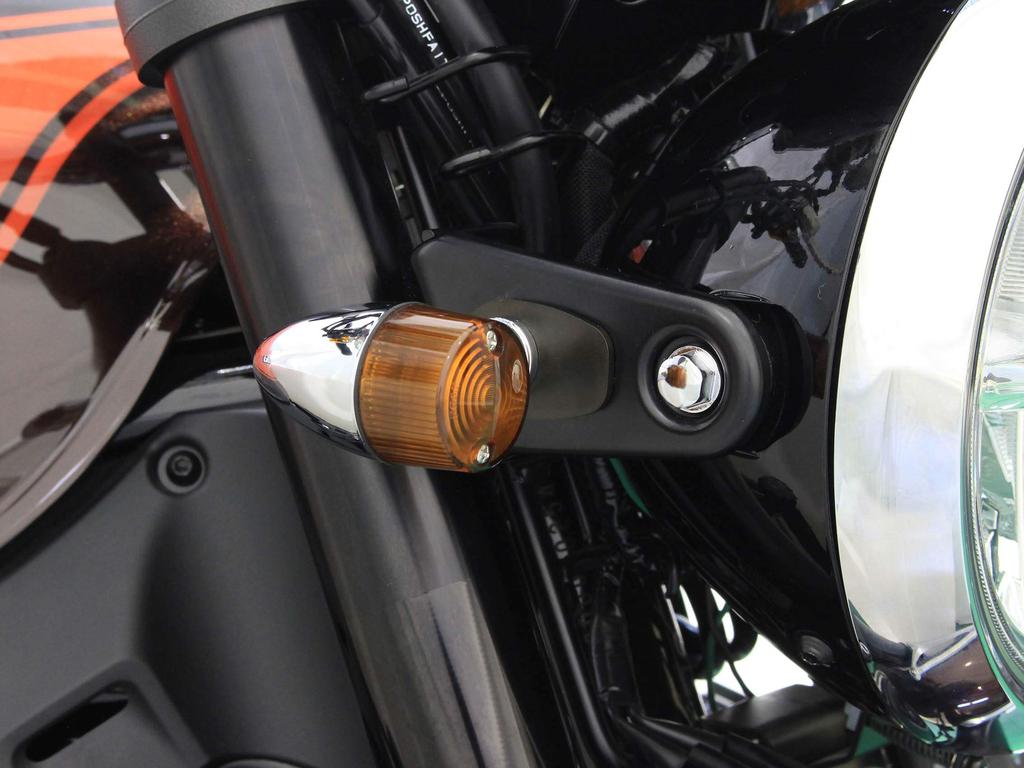 POSH FAITH Motorcycle Turn Signal Classic Turn Kit for Z650RS Chrome Body with Orange Part Number Kit, Bullet-Shaped Signals, Model-Specific