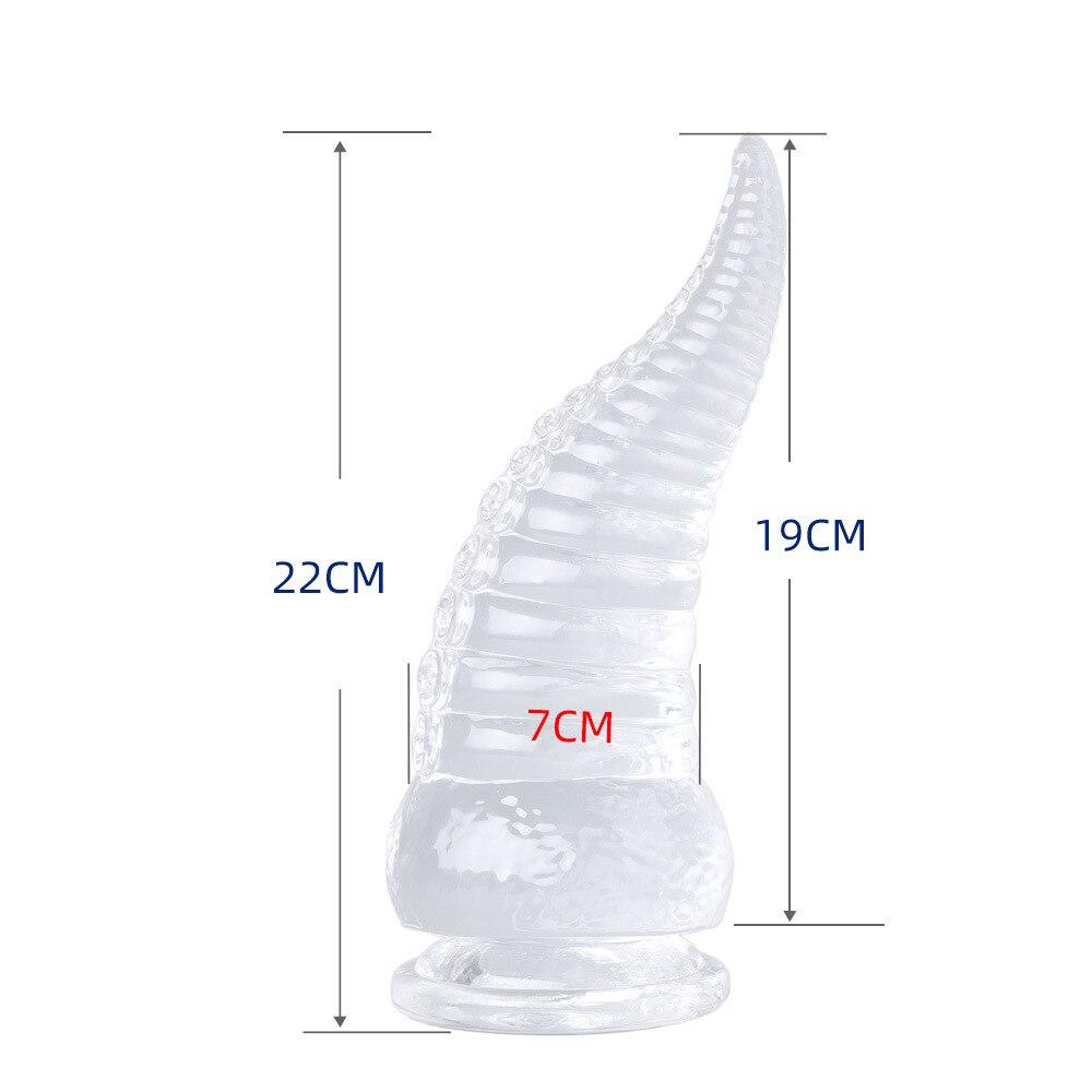 Прозрачный щупальце осьминога с присоской, мягкая секс-игрушка, большой фаллоимитатор, реалистичный пенис, фистинг, ремень на члене, ТПЭ
