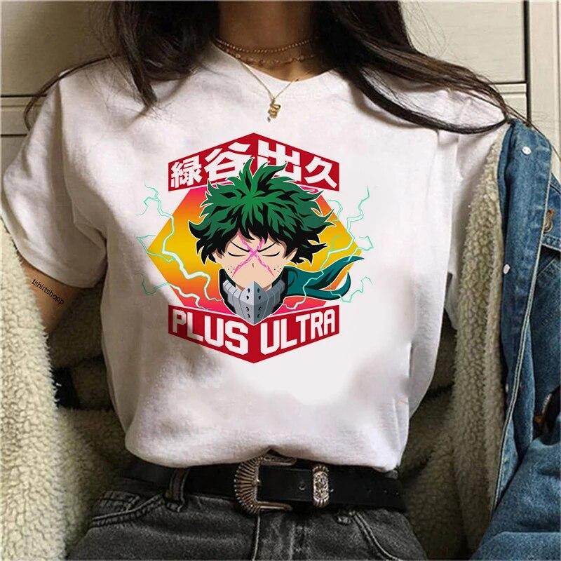 Одежда в стиле аниме Футболка Shoto Todorok Deku Harajuku Футболка My Hero Academia Футболка Boku No Hero Academia Футболка Бакугоу Футболка унисекс