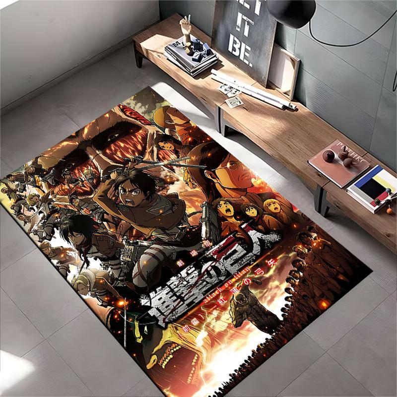 "Attack on Titan Anime Print" suitable as a non-slip mat for the living room or bedroom sofa