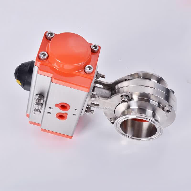 Yuanke 304 Stainless Steel Pneumatic Quick-Fit Butterfly Valve