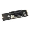M2 to PCIE 4X Riser Card Adapter M.2 Key M to PCIe X4 Transfer with LED Voltage Indicator for PCI Express 1X to 16X Riser Mining
