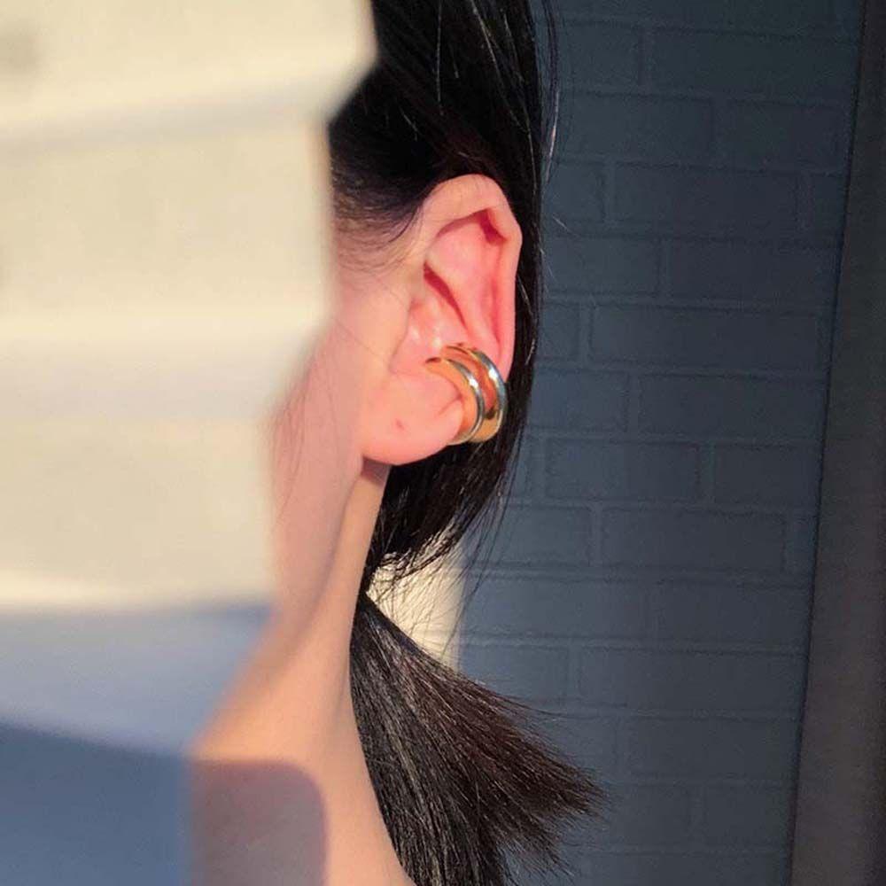 2 шт./компл. Цинковый цинковый сплав Женщины Мужчины Хрящ Большие круглые украшения Кафф для уха Модные аксессуары Клипсы