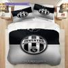 Juventus Glory: Black White Elegance Three-piece set (1 * duvet cover + 2 * pillowcase, without core) Soft and comfortable Duvet cover and pillowcase