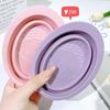Инструмент для чистки кистей для макияжа, складная силиконовая чаша, очиститель для косметических яиц, губка, мочалка, портативный коврик для чистки, косметика в виде кошачьих ушей