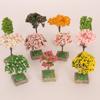 1 шт., аксессуары для домашнего сада, мини-модель дерева, кукольный домик, украшения для сада фей, миниатюры, микроландшафт, фигурка из смолы