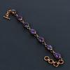 Amethyst Gemstone Handmade Copper Electroformed Jewelry Designer Bracelet For Women