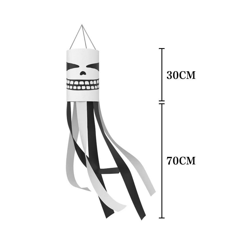 1-20PCS Halloween Ghost Windsock Flag Waterproof Hanging Outdoor Decorations for Yard Patio Garden Party Ghost Festival Supplies
