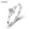 Lindon Classic Copper Alloy Zircon Ring Ladies Jewelry Wedding Promise Party Gift