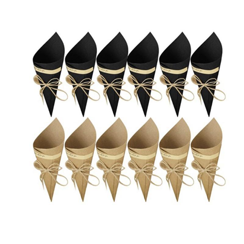 50 шт./лот Крафт-бумага Оберточная бумага для букетов Цветочная туба Креативная открытка Черный Основной цвет Поздравительная открытка Сделай сам Ретро Сушеный цветок