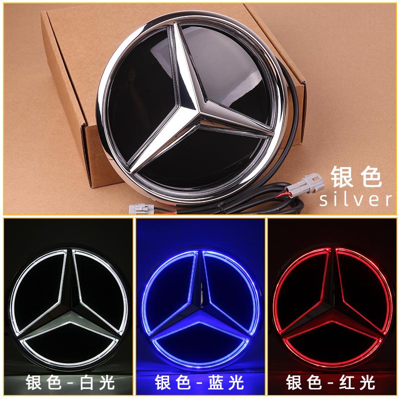 3D Mirror Car Front Grille Emblem Star Badge Logo LED For Mercedes Benz W205 W204 W253 W213 W206 W166 gle glc BF1