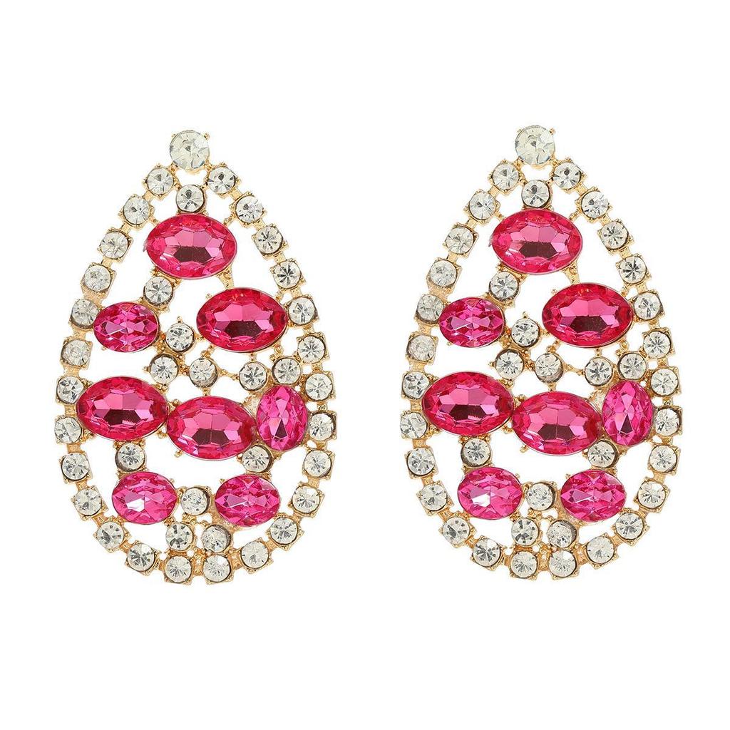 Teardrop Rhinestone Diamond Earrings for Women - Elegant Party Accessories