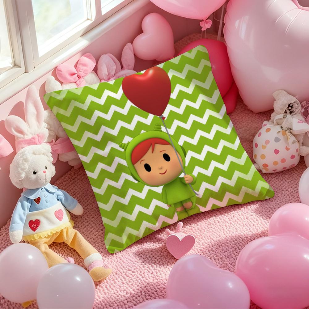 Чехол на подушку B-Boy-Girl-Pocoyo с принтом Наволочка для подушки для гостиной, дивана и декора спальни