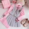 Girls' College Style Dress Set - Spring & Autumn 2025 Collection