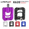 Liteplus Ультралегкая складная педаль для велосипеда K620 3 подшипника Алюминиевый сплав Двусторонние противоскользящие педали для велосипеда Brompton