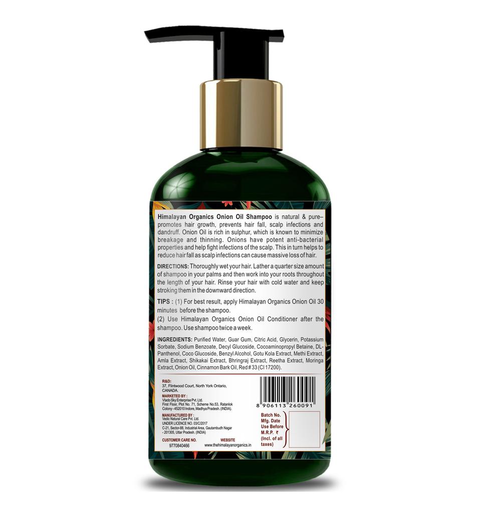 Шампунь для волос с Луковым маслом: для роста волос (300 мл), Onion Oil Shampoo,  Himalayan Organics