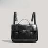 College Style Postman Bag Schoolbag Niche Oil Wax Leather Handbag Briefcase Crossbody Bag Commuting Backpack Women