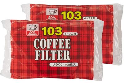 Фильтр-трапеция Kalita Coffee Paper для 4-7 человек NK103 Фильтровальная бумага 100 листов x 2 комплекта Коричневый Стильный Кемпинг Открытый Кофейня Антикварный Свадьба