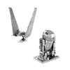 Metal Earth Fascinations Star Wars Kylo Ren's Command Shuttle Et R2-D2 Puzzle 3D En Métal