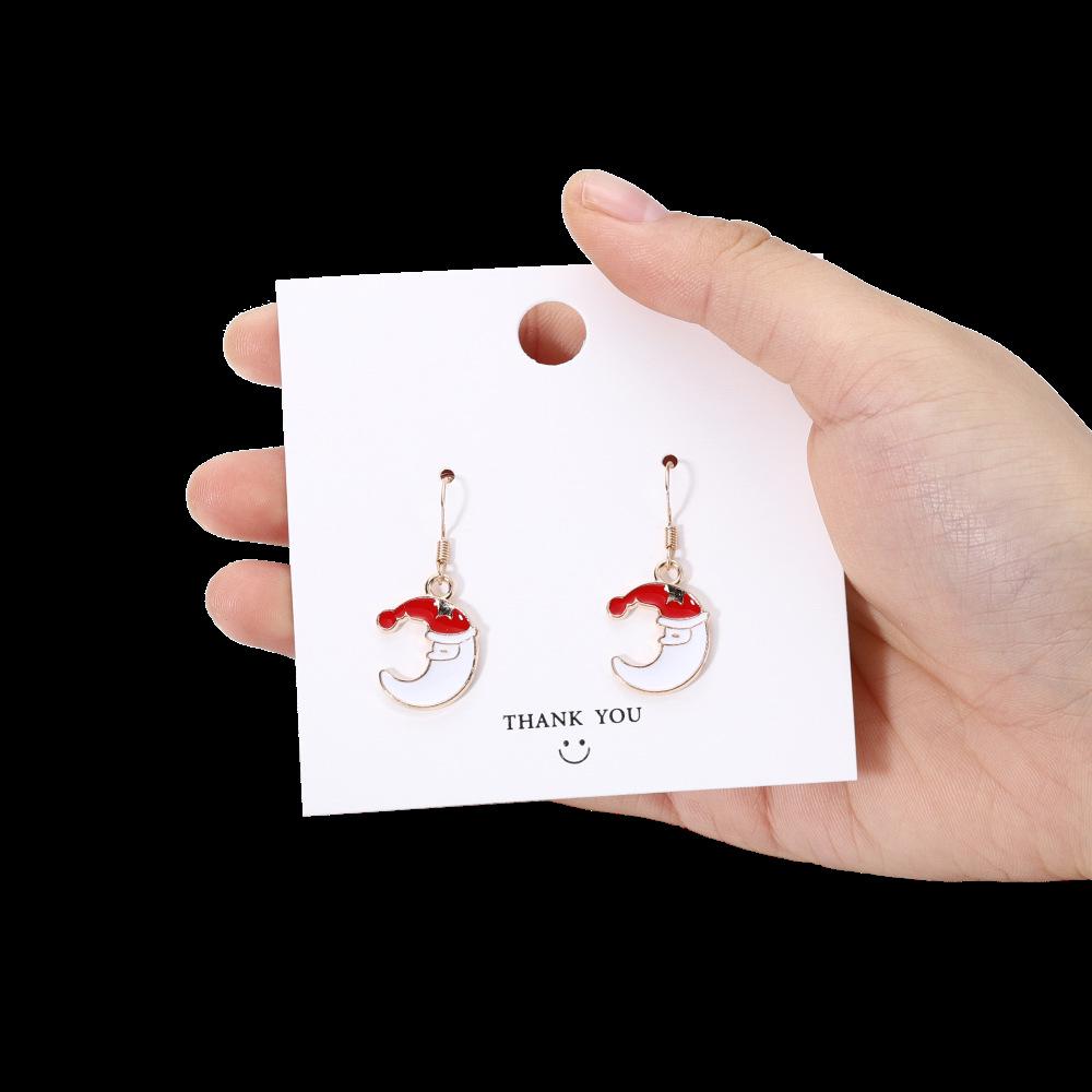 Европейские и американские рождественские серьги-трости с дизайном снежинок и Санты