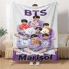 Bts Love Story Flannel blanket, soft and warm, suitable for beds and sofas, all seasons, portable travel blanket. 0730132