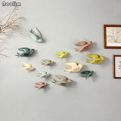 Керамические 3D смолы настенные украшения в виде птиц домашний ТВ фон настенный декор имитация птицы