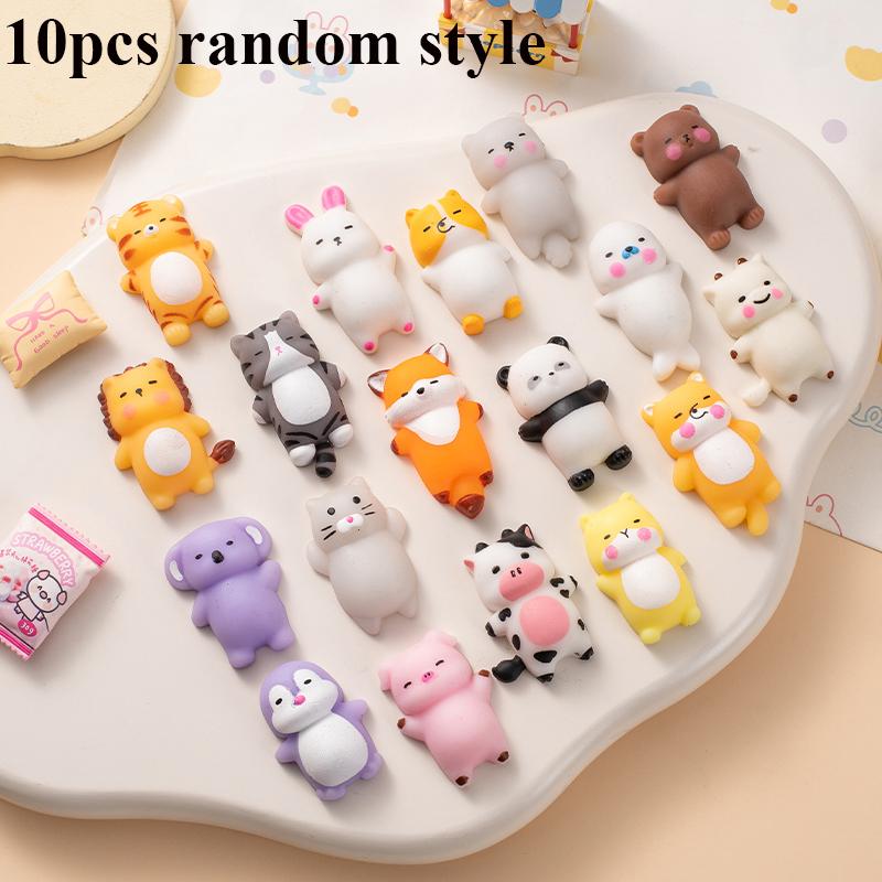 Кавайные лежащие животные Моти Сквиши Игрушки Шарики для снятия стресса Мягкая Забавная Сенсорная Сжималка Фиджет Игрушка Для Взрослых Детей Сувениры на Вечеринку