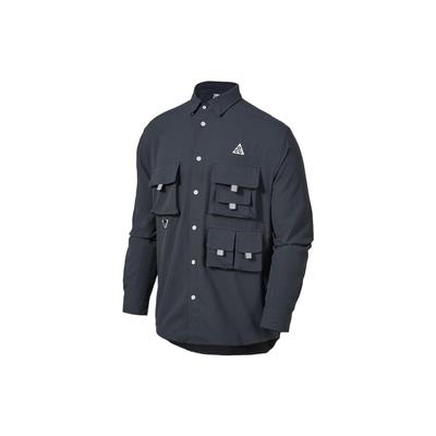 Серия ACG, однотонная повседневная куртка с несколькими карманами, мужские куртки темно-синего цвета DN3937-070