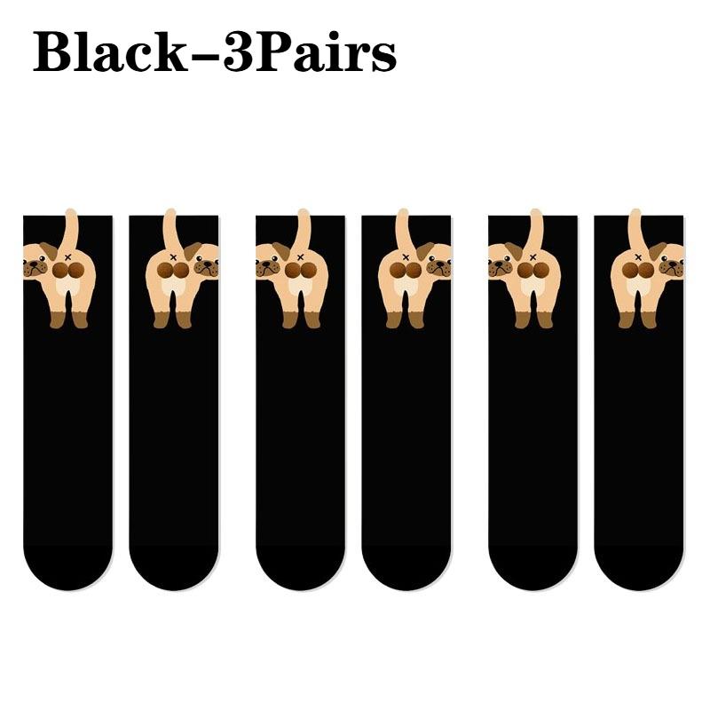 Женские забавные мультяшные носки до середины икры весна лето осень повседневные унисекс модные дышащие удобные креативные многофункциональные носки
