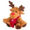 Soft Christmas Reindeer Stuffed Animal Chic Plush Reindeer Toy With Soft Fabric Scarf Elegant Decorative Ornament Cs