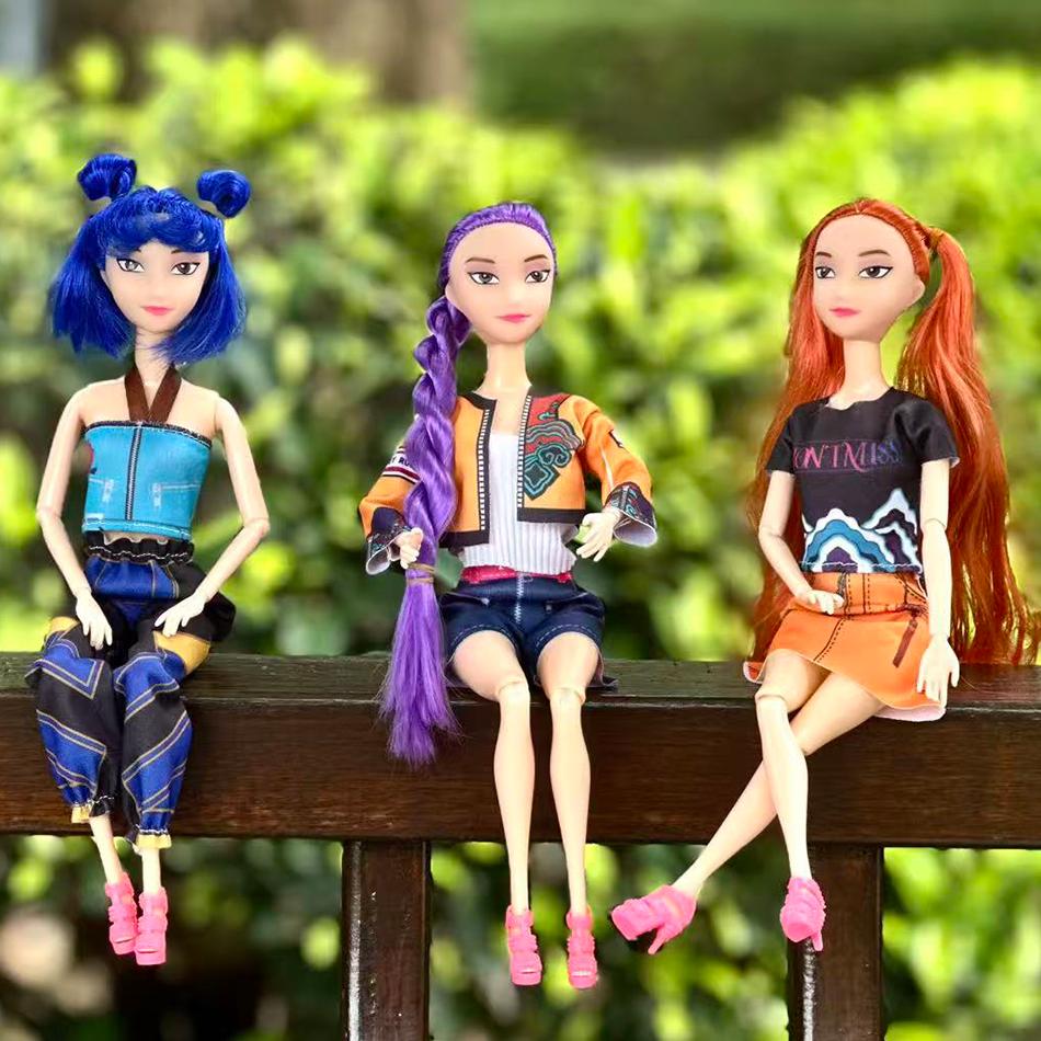 30см Куклы Игрушки Kpop Охотники на демонов Фигурка Игрушка Руми Мира Зои Красивая Принцесса Куклы для маленькой девочки Пластиковая DIY Игрушка для девочек