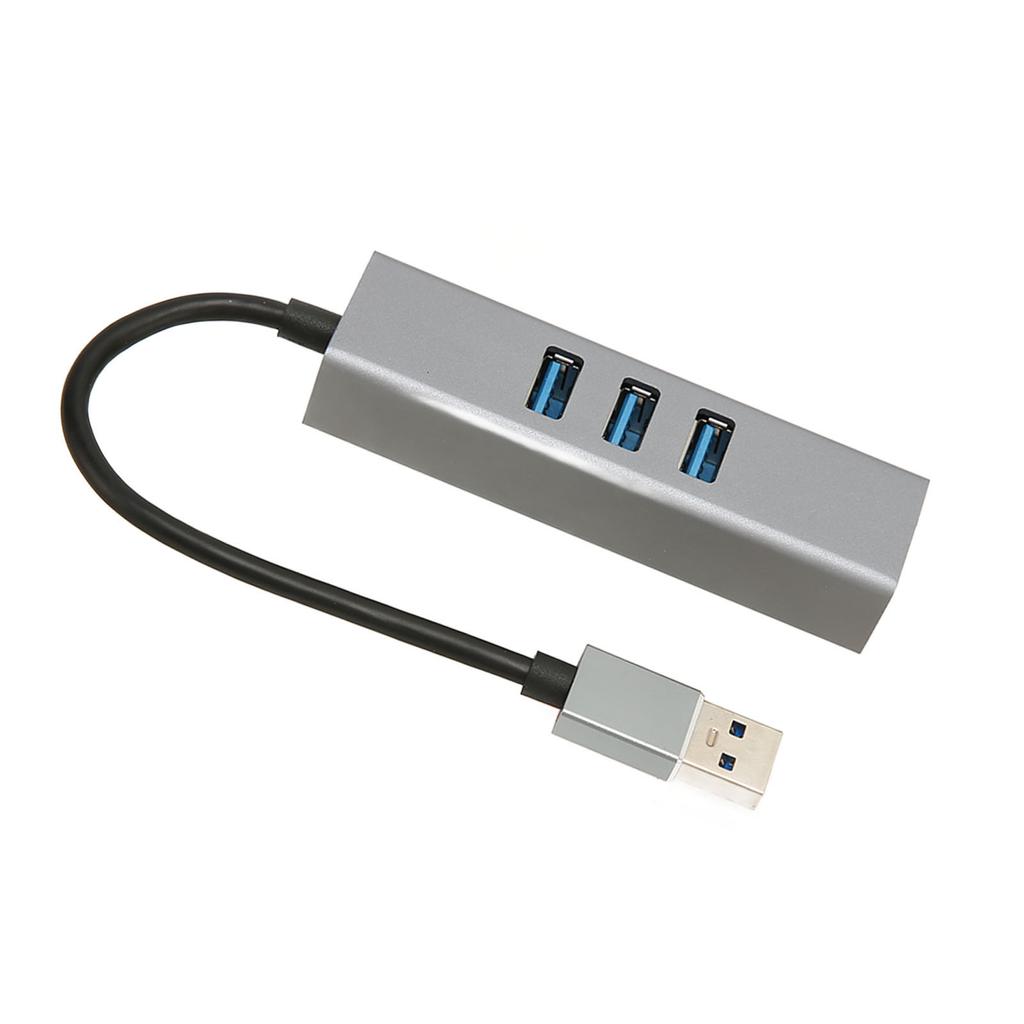 4-портовый USB3.0 хаб многопортовый Plug and Play 5 Гбит/с высокоскоростной USB3.0 к RJ45 сетевой адаптер USB док-станция серебристый