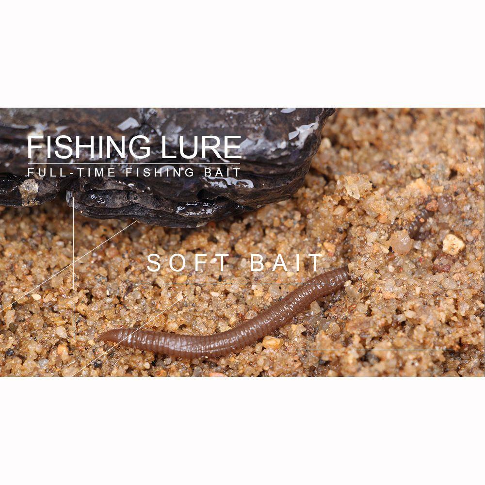 30pcs/lot Soft Tackle Trout Worm Red Baits EarthWorm bloodworm Fishing Lure