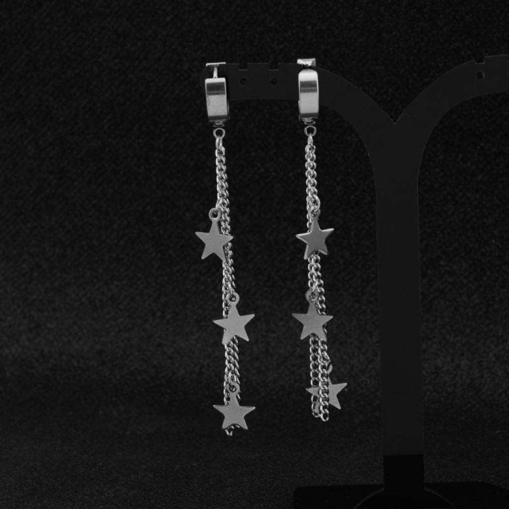 2PC Fashion Men's Personality Rascal Handsome Irregular Earrings Zircon Accessories Suitable for Date, Party, Festival Gifts