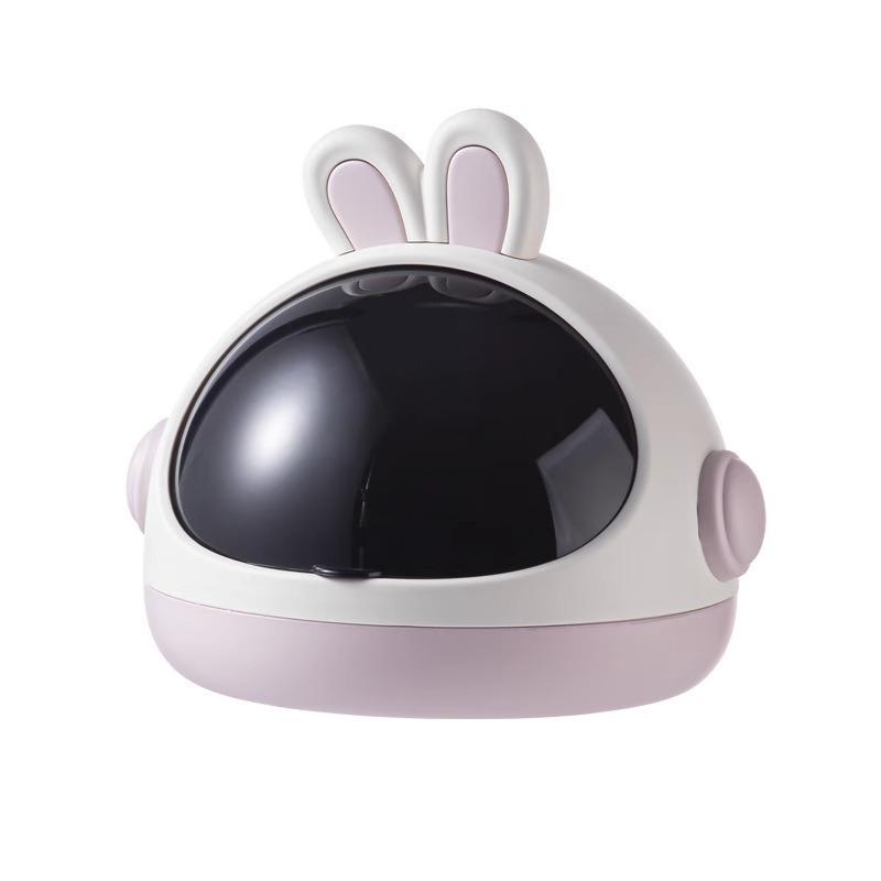 Цветная коробка для хранения в виде кроличьих ушек - Милая пыленепроницаемая откидная крышка для игрушек, закусок и мелочей.