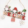 Christmas Wooden Decorations Wall Porch Letter Pendant Snowman Hang Up Creative Decorative Crafts
