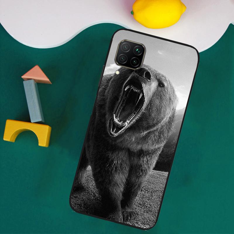 Cute Grizzly Bear For Huawei Nova Y61 Y91 Y73 Y72 Y70 Y60 Y90 12s 12i 11i 8i 9 10 SE P30 P40 Lite P60 Pro Case