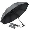 Folding One Automatic UV UV Light Heat For Sunny or Rainy Glass Fiber Water Repellent 210T 8 Back Rainy Season Storage Pouch Black Umbrella, Touch,
