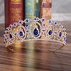 Popular New Baroque Multi-color Rhinestone Bridal Crown Headband Wedding Alloy Accessories