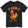 Забавная футболка с курицей F-Caw-F, футболка с курицей FCAWF для женщин и мужчин, юмористическая футболка
