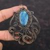Labradorite Gemstone Pendant Copper Wire Wrapped Pendant Octopus Pendant Copper Wire Jewelry Stylish Pendant Gift For Women Handmade Jewelry
